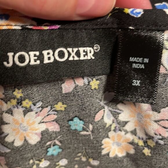 Joe Boxer boho black floral print romper with pockets 3X NWT - Picture 10 of 15